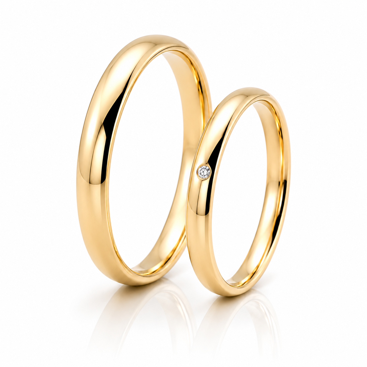 Minimalism & Diamond – klasyczne obrączki ślubne