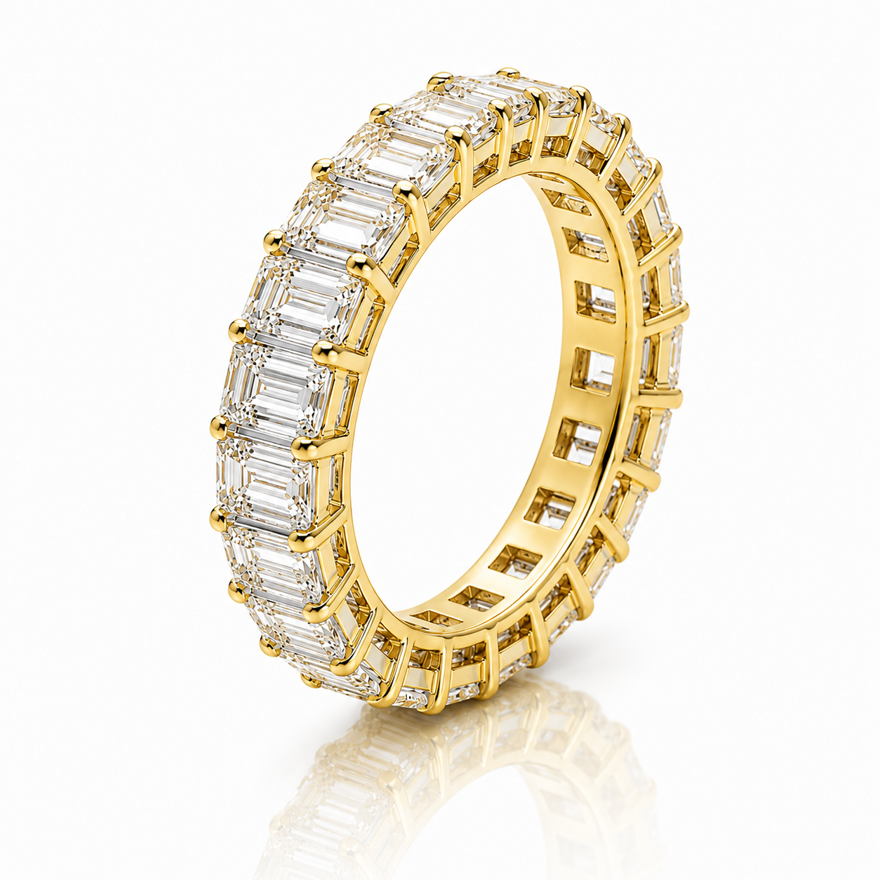 Pierścionek Eternity Baguette Gold